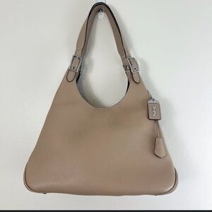 Coach 1941 Cass hobo shoulder bag in taupe natural pebble leather pre owned